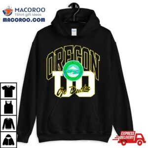 Oregon Go Ducks Universitas Oregonensis Mens Agitat Molem Logo Tshirt