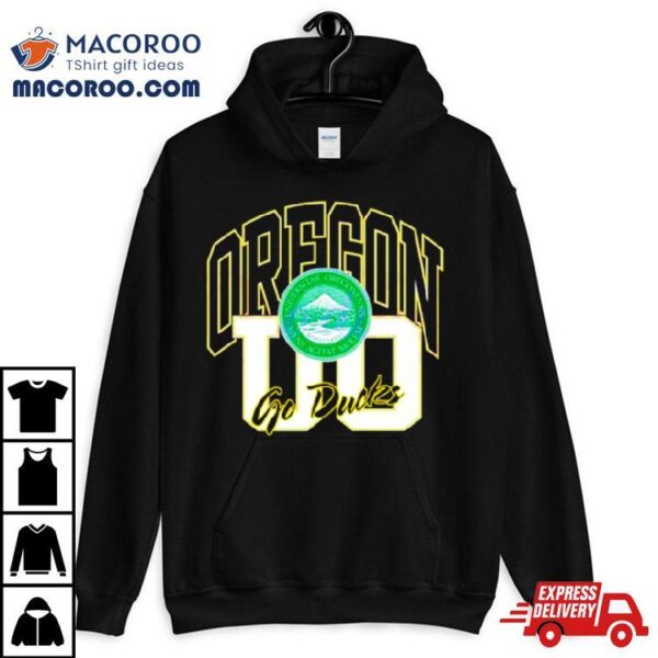 Oregon Go Ducks Universitas Oregonensis Mens Agitat Molem Logo Shirt