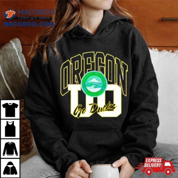 Oregon Go Ducks Universitas Oregonensis Mens Agitat Molem Logo Shirt