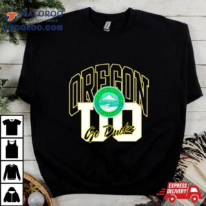 Oregon Go Ducks Universitas Oregonensis Mens Agitat Molem Logo Tshirt