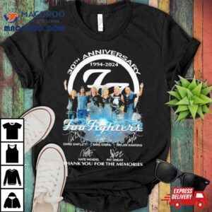 Original Foo Fighters Band Th Anniversary Thank You For The Memories Signatures Tshirt