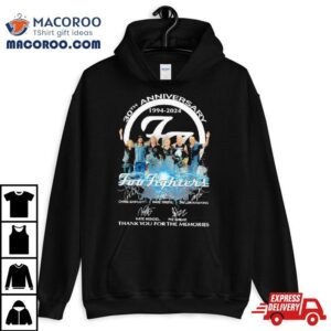 Original Foo Fighters Band Th Anniversary Thank You For The Memories Signatures Tshirt