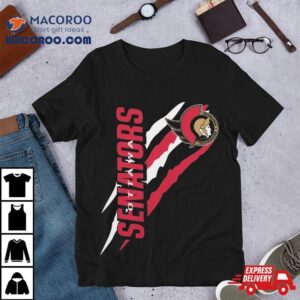 Ottawa Senators Starter Black Color Scratch Tshirt