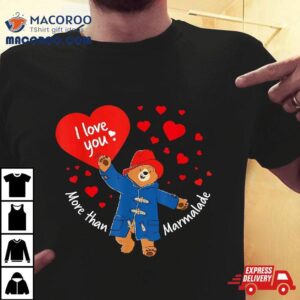 Paddington Bear Love Marmalade Red Hear Tshirt