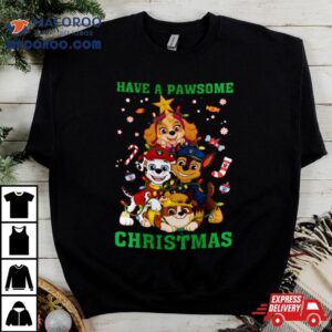 Paw Patrol Have A Pawsome Christmas Holiday Tshirt