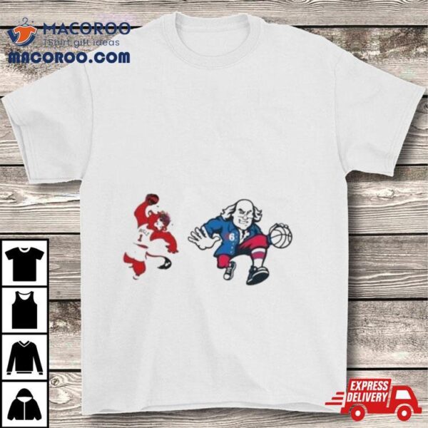 Philadelphia 76ers Vs Chicago Bulls Nba Mascot T Shirt