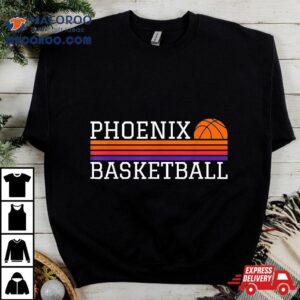 Phoenix City Basketball Retro Sunset Arizona B-ball State Az Shirt