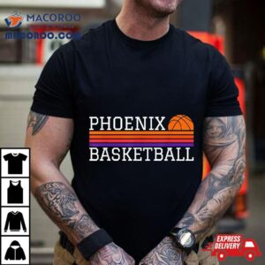 Phoenix City Basketball Retro Sunset Arizona B Ball State Az Tshirt