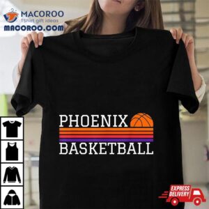 Phoenix City Basketball Retro Sunset Arizona B Ball State Az Tshirt