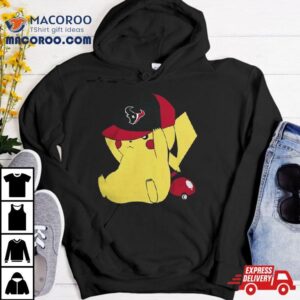 Pikachu Wear The Hat Houston Texans Football Logo T Shirts