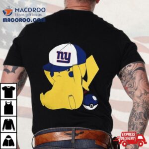 Pikachu Wear The Hat New York Giants Football Logo S Tshirt