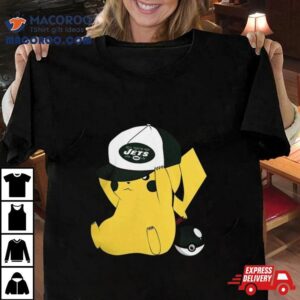 Pikachu Wear The Hat New York Jets Football Logo T Shirts