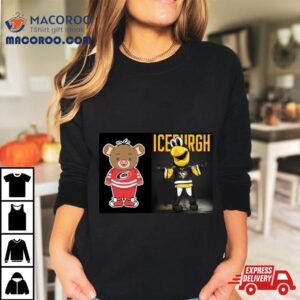 Pittsburgh Penguins Vs Carolina Hurricanes Nhl Mascot Cartoon Hockey Tshirt