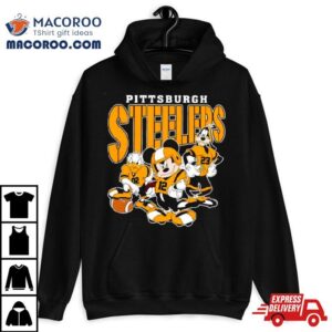 Pittsburgh Steelers Football Mickey Donald Duck And Goofy Tshirt