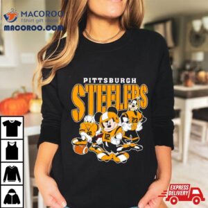 Pittsburgh Steelers Football Mickey Donald Duck And Goofy Tshirt