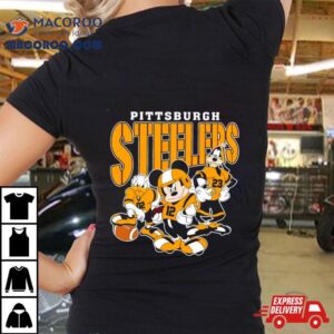 Pittsburgh Steelers Football Mickey Donald Duck And Goofy Tshirt