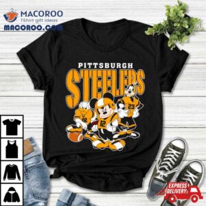 Pittsburgh Steelers Football Mickey Donald Duck And Goofy Tshirt