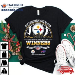 Pittsburgh Steelers Winners Season Afc Super Wild Card Nfl Divisional Skyline January Highmark Stadium Tshirt