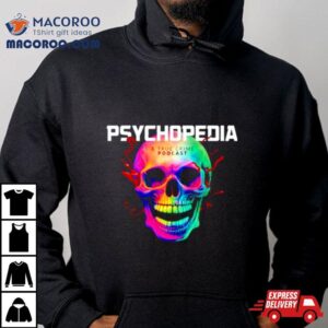 Psychopedia A True Crime Podcast Skull Tshirt