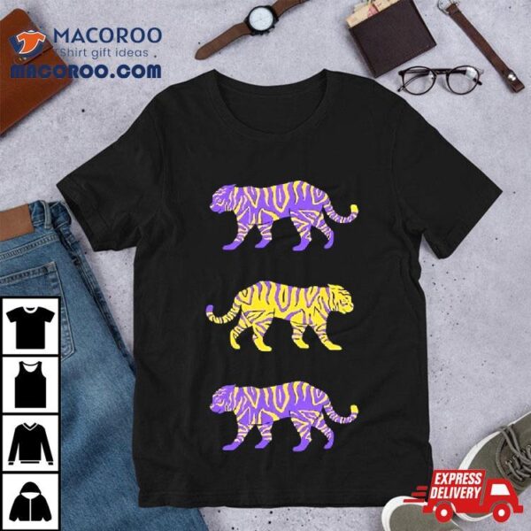 Purple And Gold Tigers Shirt