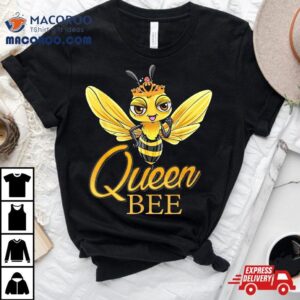 Queen Bee Crown Girls Mom Wife Daughter Honeybee Tshirt