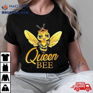 Queen Bee Crown Girls Mom Wife Daughter Honeybee Tshirt