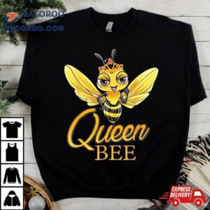 Queen Bee Crown Girls Mom Wife Daughter Honeybee Tshirt