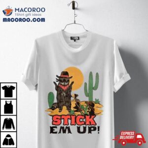 Raccoon Cowboy Stick Em Up Shirt