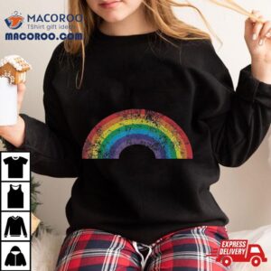 Rainbow Vintage S Retro Style Girls Gift Tshirt