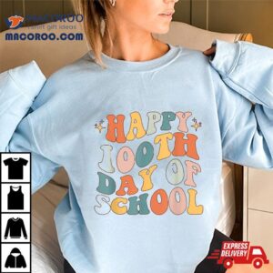 Retro Th Day Of School Teachers Kids Cute Happy Days Tshirt