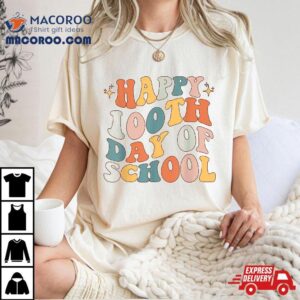 Retro Th Day Of School Teachers Kids Cute Happy Days Tshirt