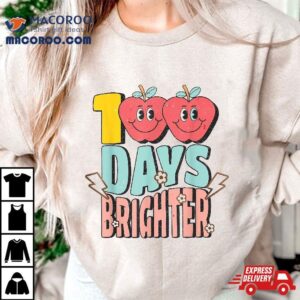 Retro Groovy Days Brighter Teacher Student Th Day Tshirt