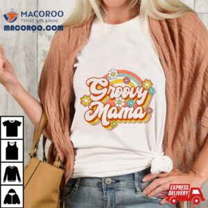 Retro Groovy Mama Family Birthday S S Hippie Costume Tshirt