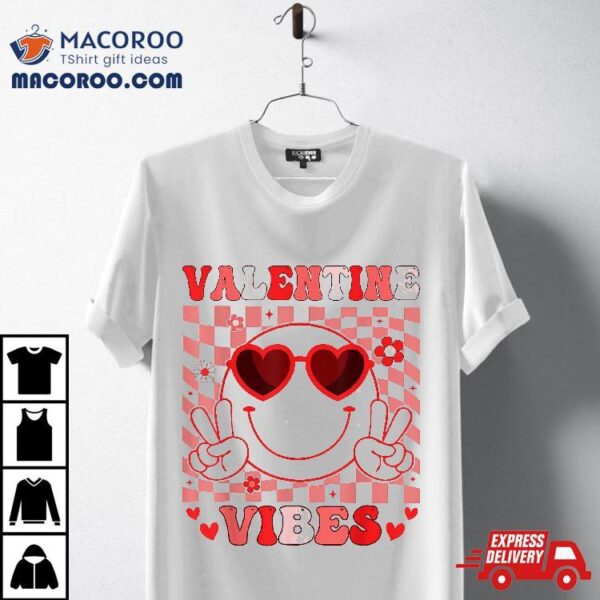 Retro Groovy Valentines Day Shirt Girl Valentine Vibes