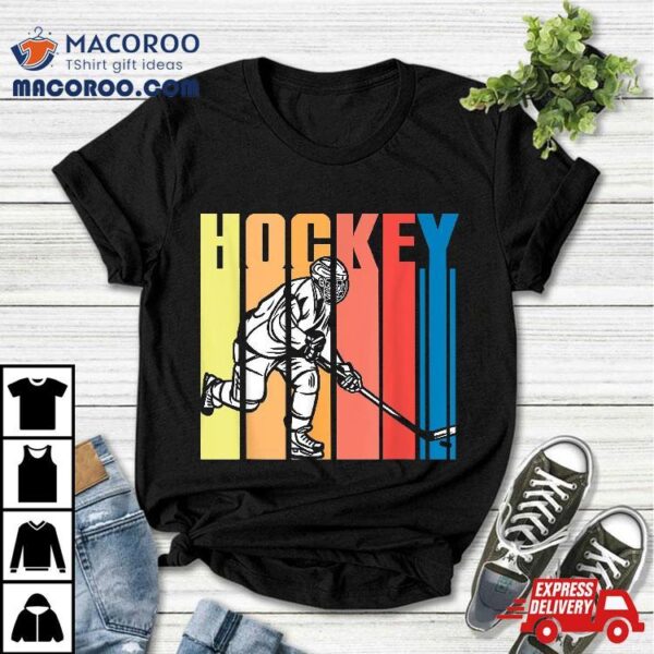 Retro Ice Hockey Player | Winter Sports Vintage Shirt