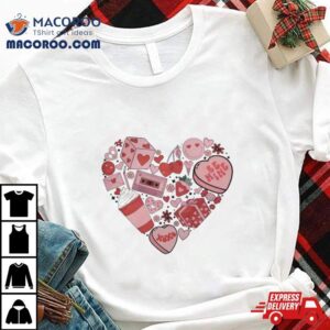 Retro Valentines Day Heart Doodle Tshirt