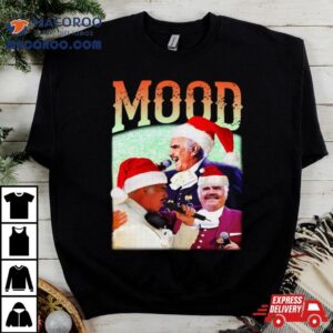 Retro Vtg Mood Drinking Christmas Humor Parody Music Tshirt