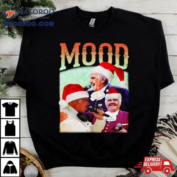 Retro Vtg Mood Drinking Christmas Humor Parody Music Shirt