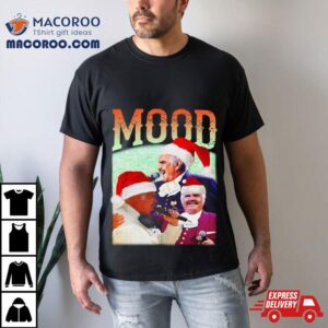 Retro Vtg Mood Drinking Christmas Humor Parody Music Tshirt