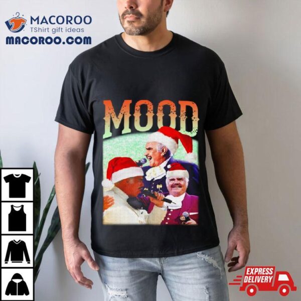 Retro Vtg Mood Drinking Christmas Humor Parody Music Shirt