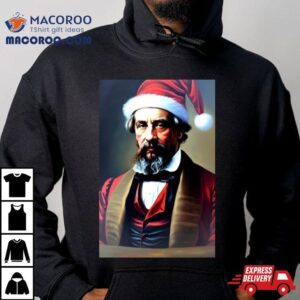 Santa Charles Dickens Celebrity Christmas Tshirt