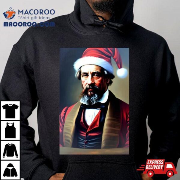 Santa Charles Dickens Celebrity Christmas Shirt