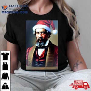 Santa Charles Dickens Celebrity Christmas Tshirt