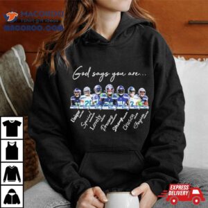 Seattle Seahawks God Says You Are Unique Special Lovely Precious Strong Chosen Forgiven Shirt