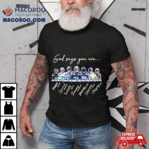 Seattle Seahawks God Says You Are Unique Special Lovely Precious Strong Chosen Forgiven Tshirt