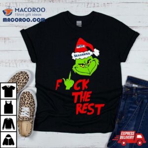 Seattle Seahawks Santa Grinch Fuck The Rest Christmas Tshirt