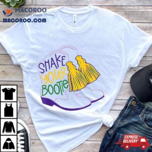 Shake Your Bootie Mardi Gras Bead Boot Carnival Celebration Shirt