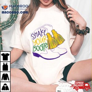 Shake Your Bootie Mardi Gras Bead Boot Carnival Celebration Tshirt