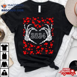 Skeleton Hand Heart Valentines Day Funny 2024 Heart’s Shirt