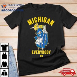 Skeleton Michigan Vs Everybody Tshirt